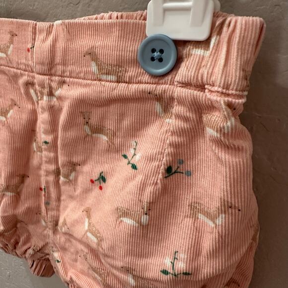 Baby Boden Pink Reindeer Corduroy Bloomer Shorts - Picture 2 of 6